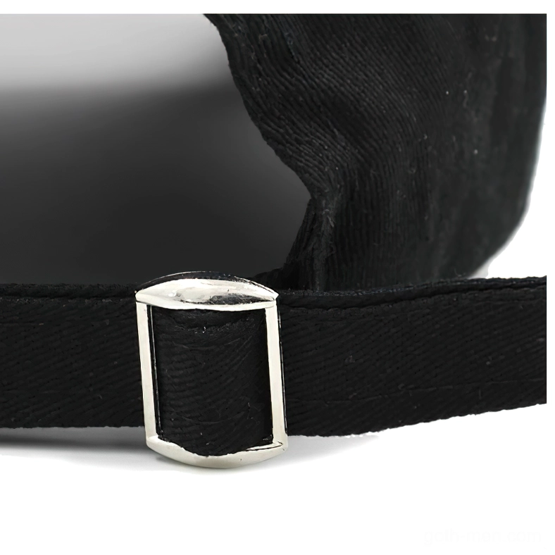 Adjustable gothic metal ring piercing baseball cap lifestyle angle shot