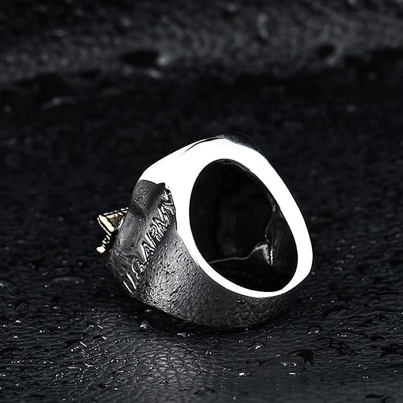 Airborne 101st Eagle Military Ring - Bottom Interior View Showing Inner Opening and Construction