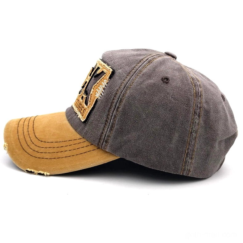 Alternative subculture ROCK cap featuring premium cotton construction and intentional distressing