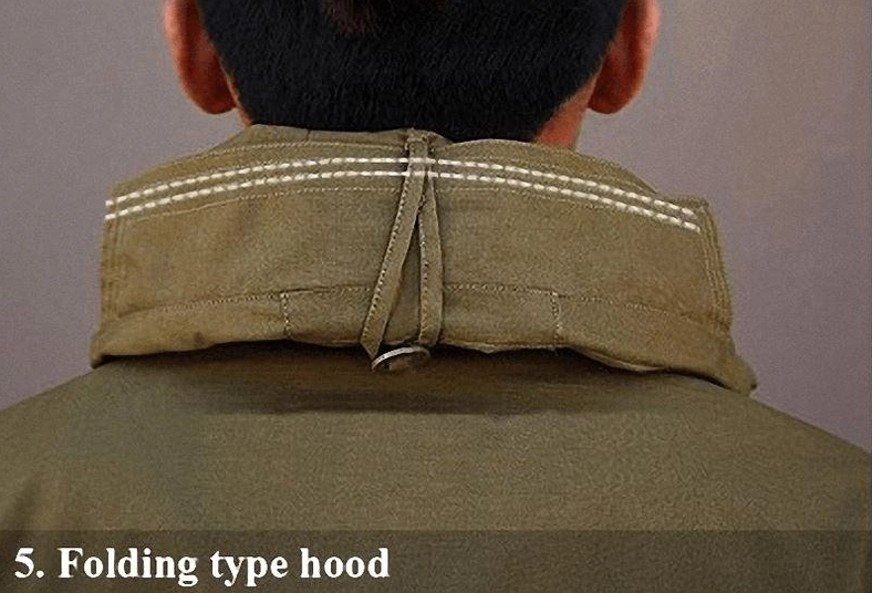 Army green tactical windbreaker with multiple cargo pockets and weather-resistant finish for alternative fashion