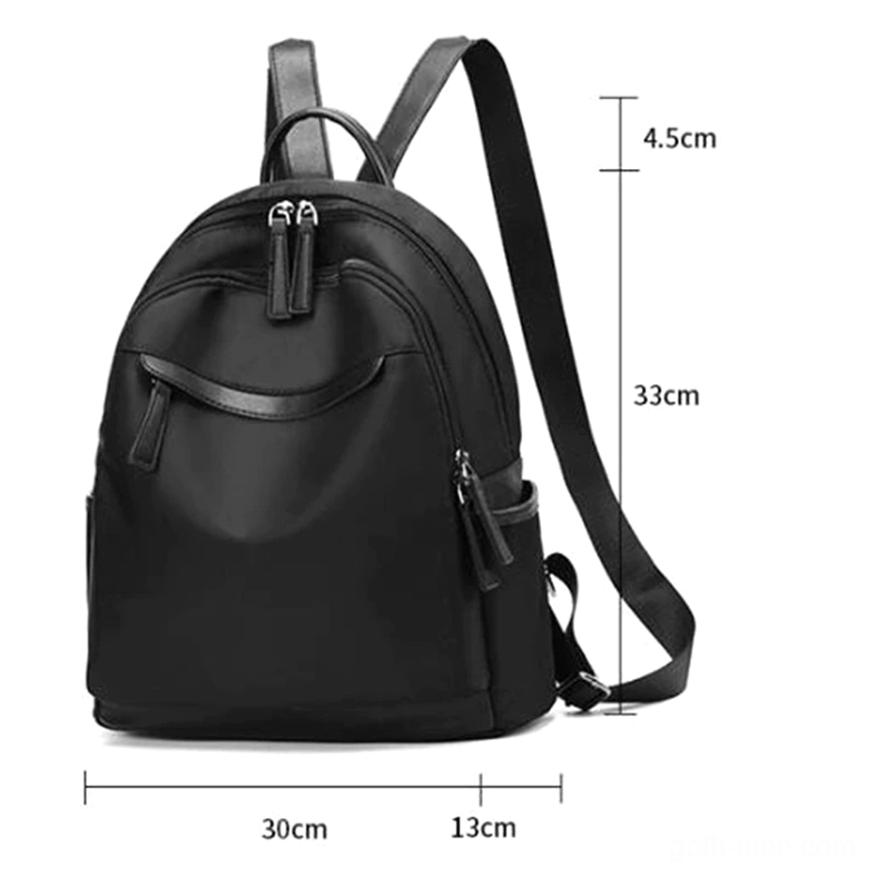 Black gothic backpack dimension measurement reference size standard daypack