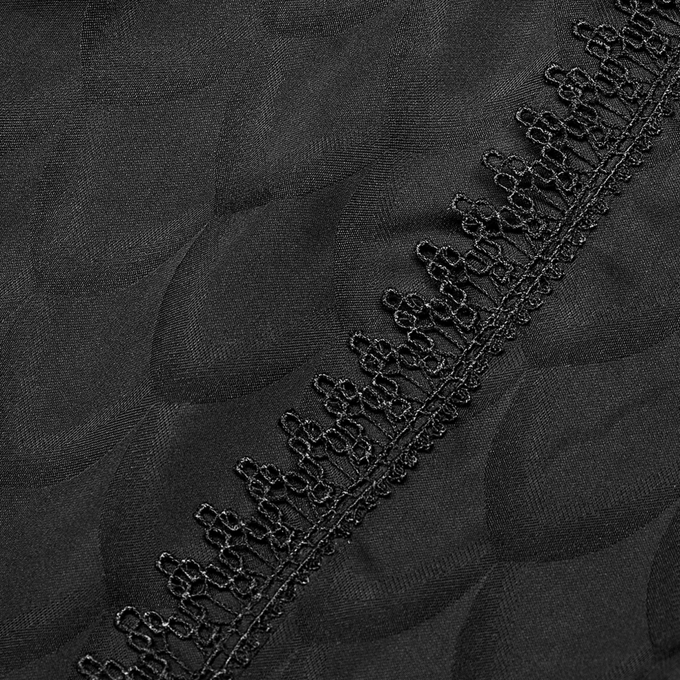 Black dragon scale jacquard gothic shirt on male model studio setting