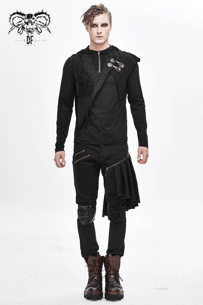 Black gothic hoodie color authenticity, true black tone, screen display reference