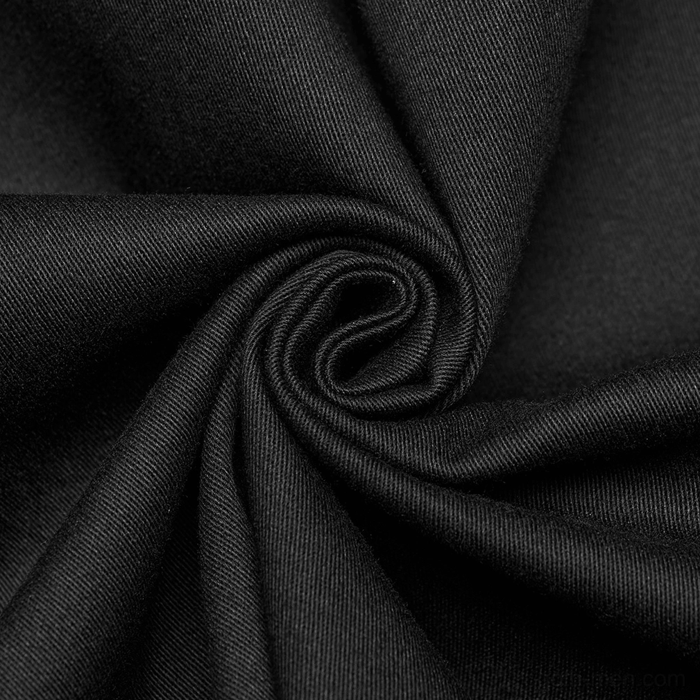 Black studded gothic shirt close-up texture detail showing studded embellishments and metal hardware craftsmanship