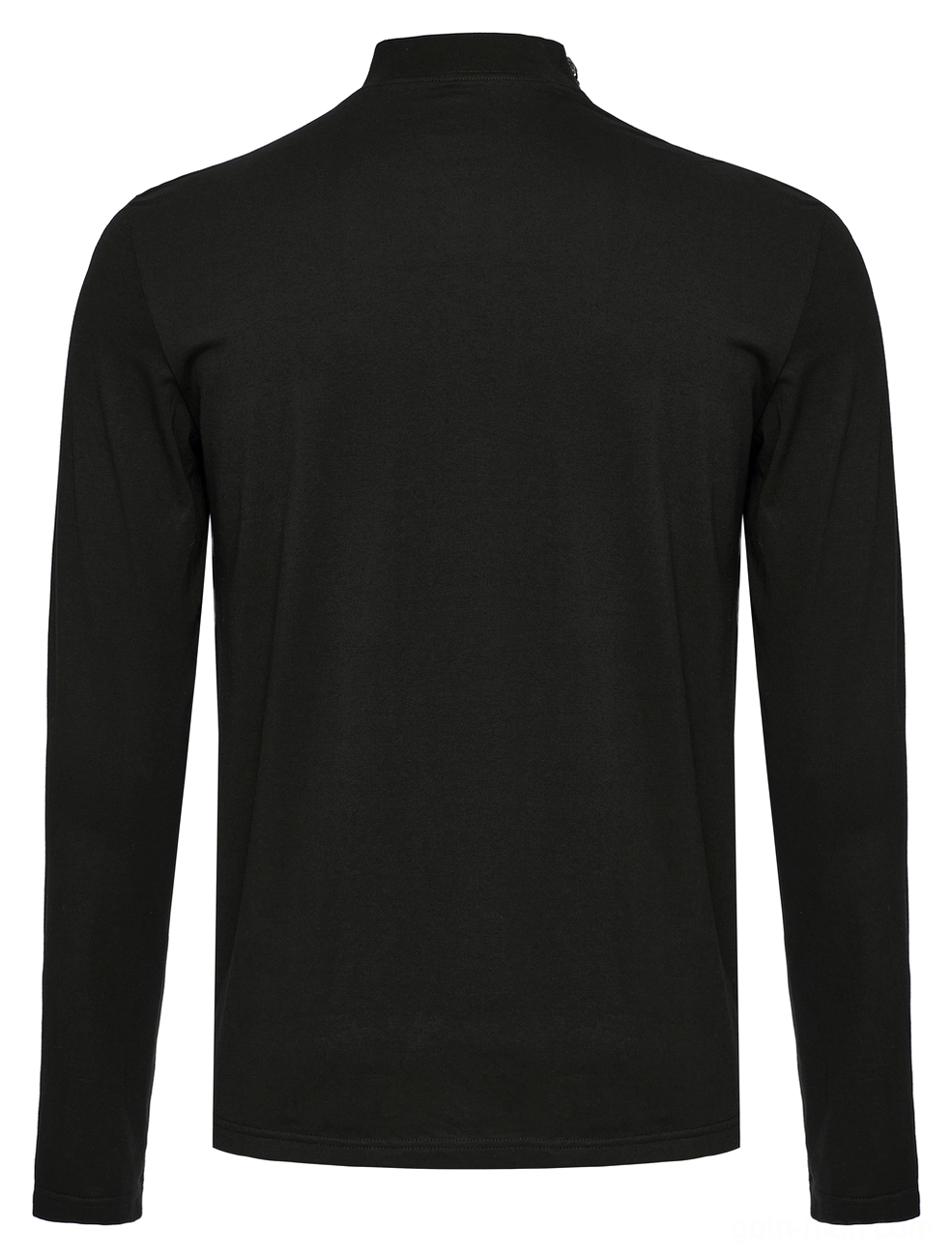 Black gothic sweatshirt back flat lay view featuring mock neck and clean minimal back design