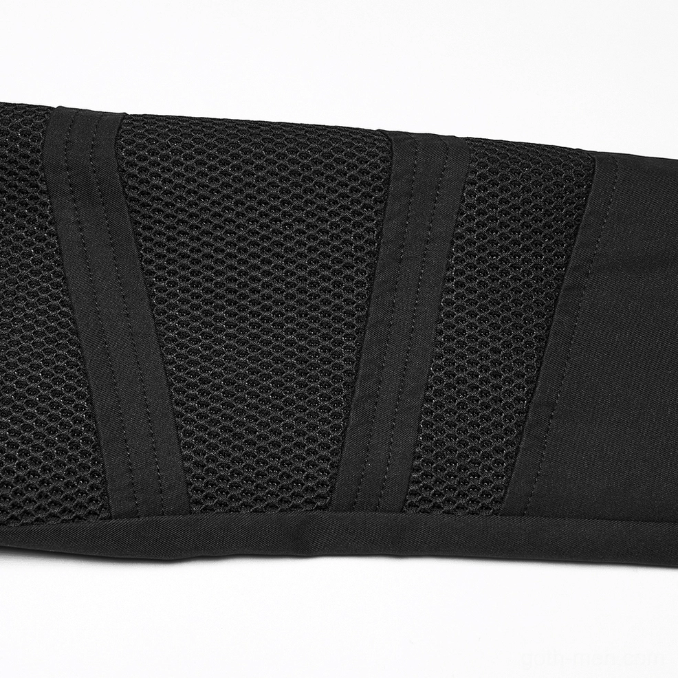 Black Gothic Tactical Jacket - Full Garment Detail View Showing All Hardware