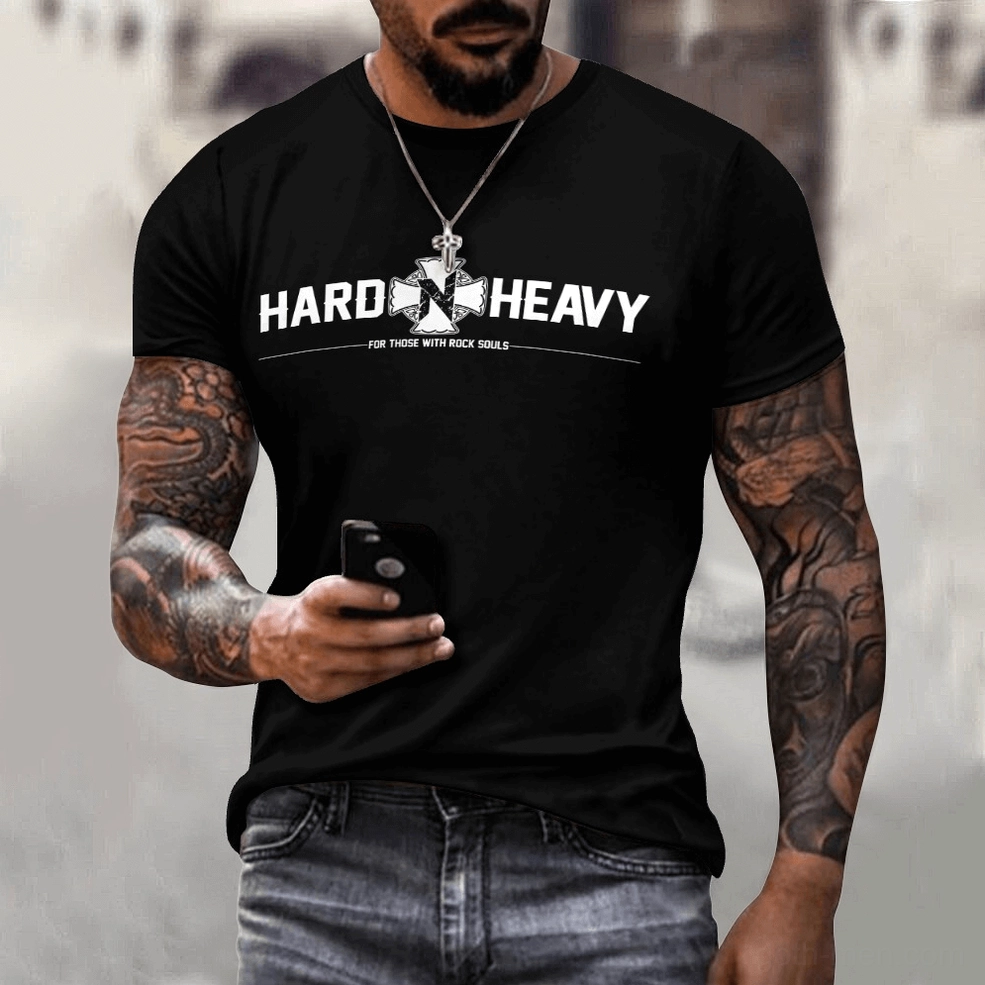 Black gothic t-shirt crew neck casual wear display