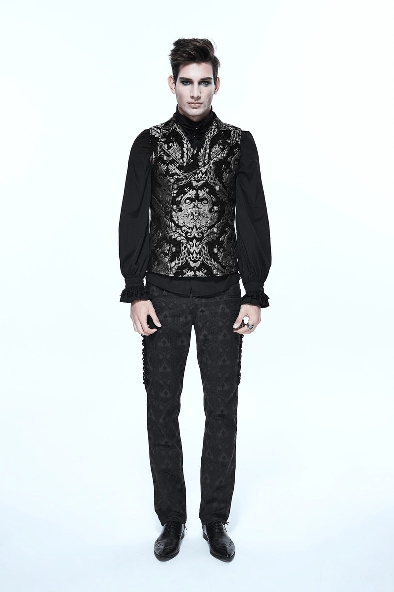 Black gothic waistcoat alternative fashion styling with dark aesthetic