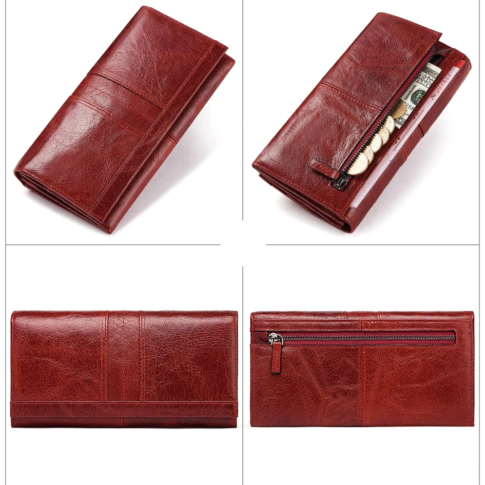 Black cracked leather gothic wallet clutch demonstrating coin pocket and interior slot storage for complete functional design