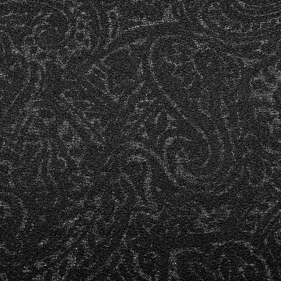 Black paisley jacquard mock neck gothic slim top detail shot showcasing refined fabric construction