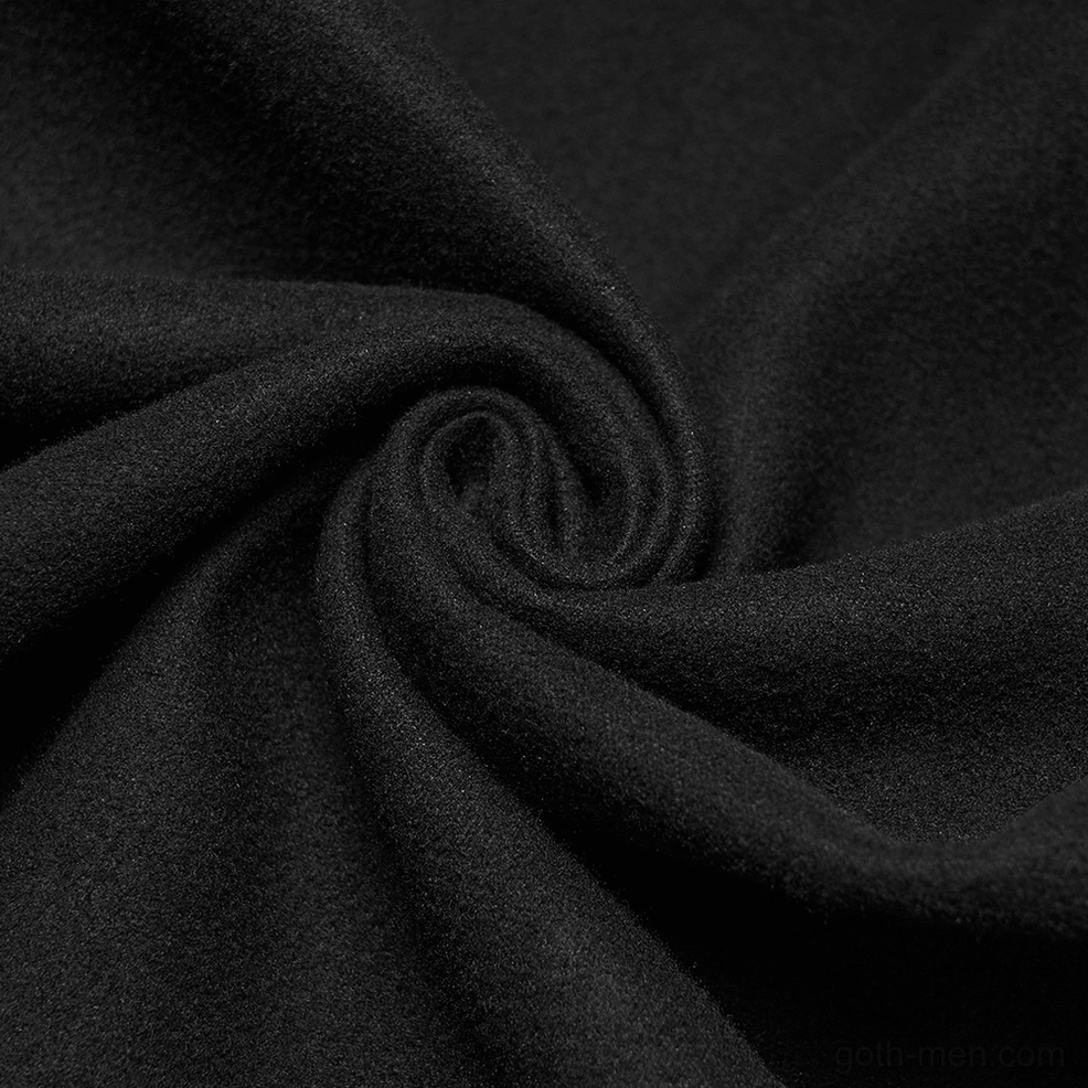 Black Victorian gothic shoulder armor cloak full product display - architectural layered pauldrons and jacquard details