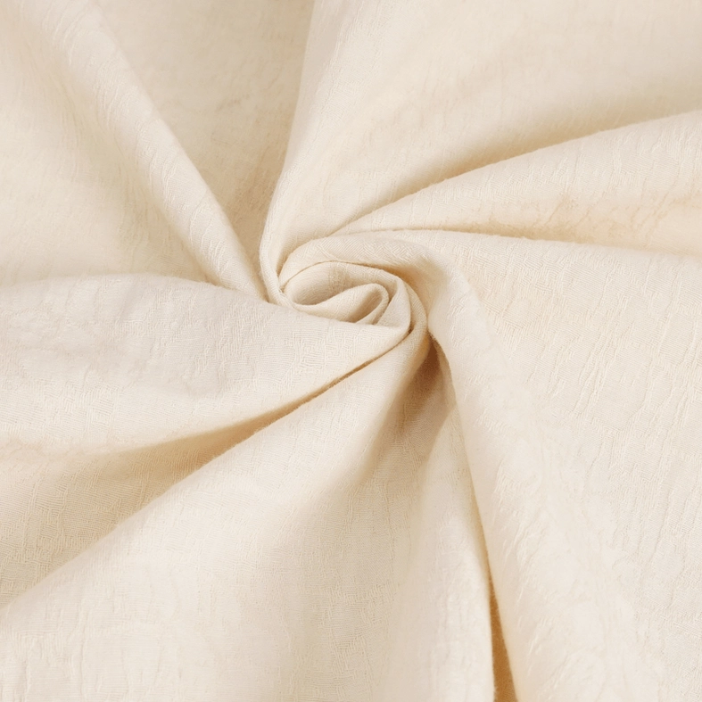 Vintage stand collar shirt texture and fabric close-up, highlighting soft cotton weave and embroidered lace accents