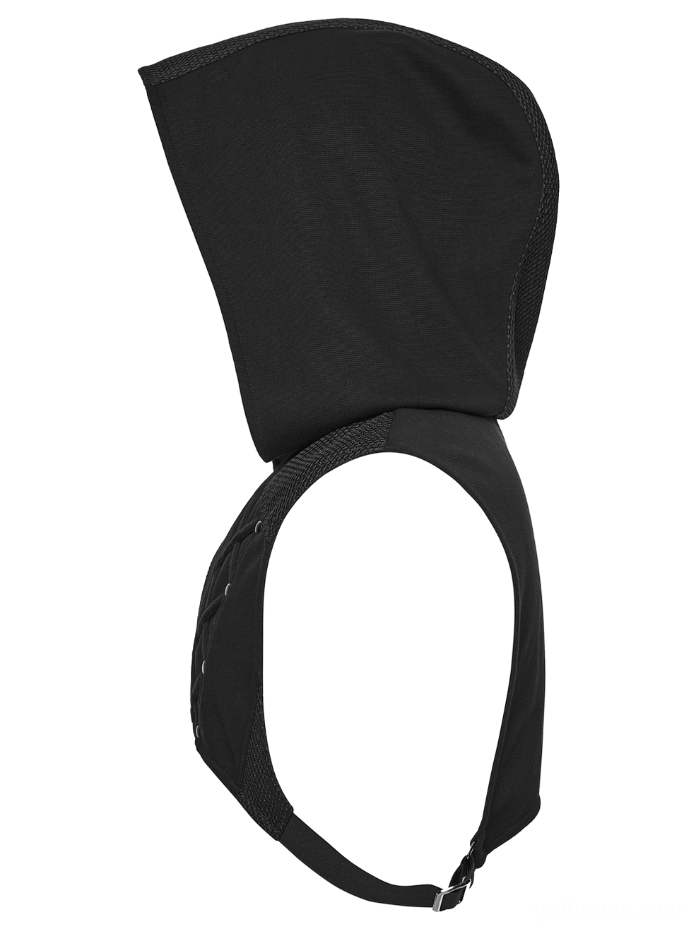 Cyberpunk hooded mesh vest hood component - separated hood piece and neck loop