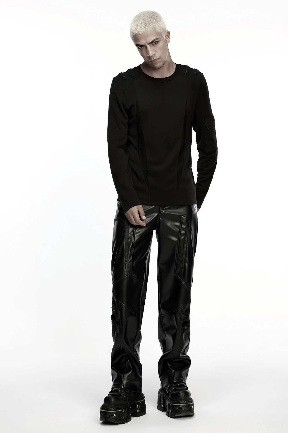 Faux leather cyberpunk pants alternative fashion subculture aesthetic expression