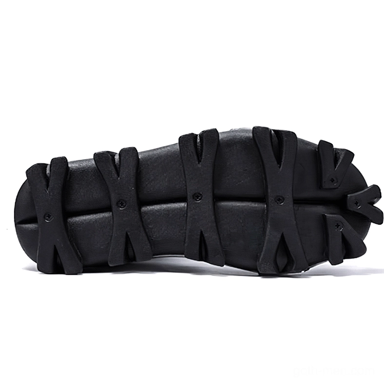 Genuine cow leather sourcing and quality materials used in premium gothic punk boot construction