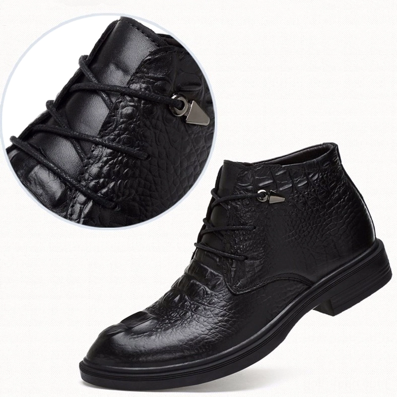Black gothic ankle boot rear view showing lace-up closure system and heel construction