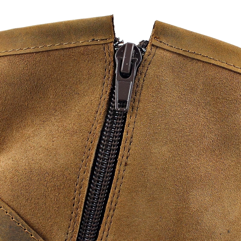Men's gothic leather ankle boots lace-up and zipper closure system demonstration