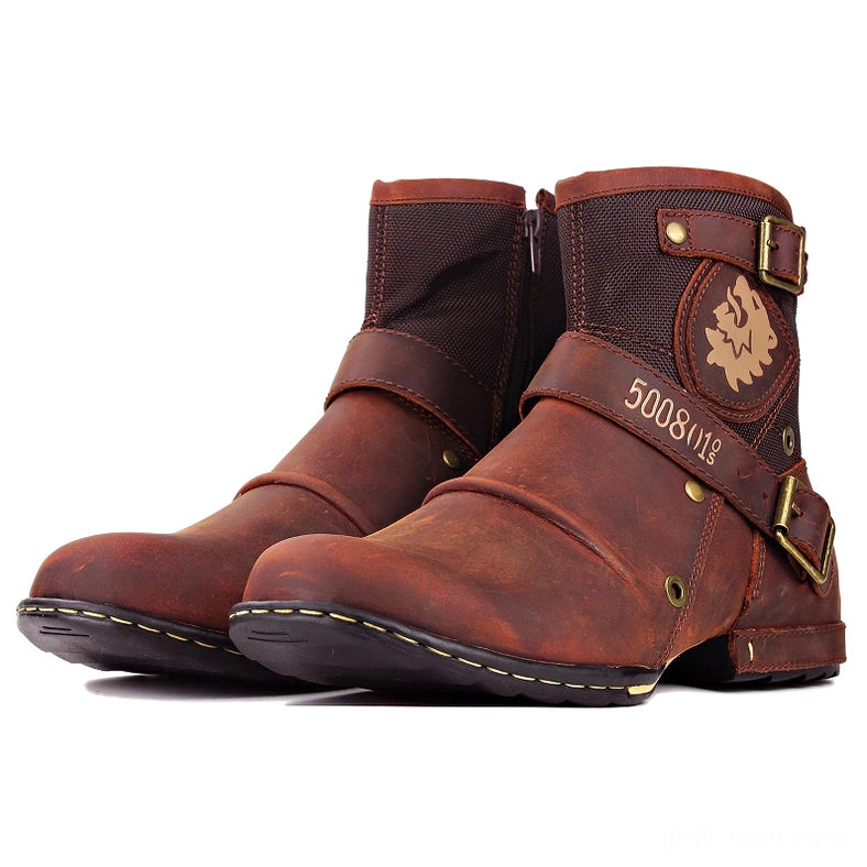 Dark grey leather gothic boots interior lining showing pigskin lining material