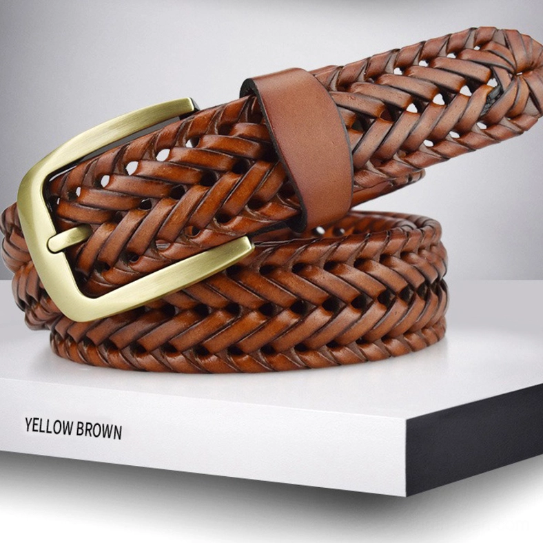 Dark gothic braided belt coil arrangement highlighting color and material quality