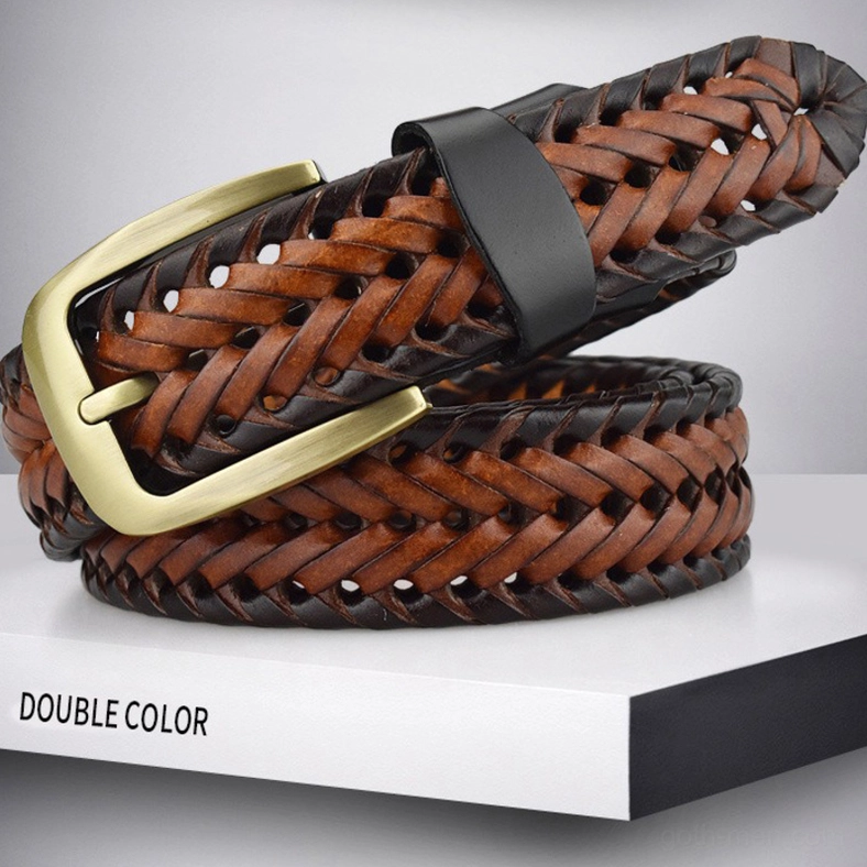 Gothic braided belt wrapped showing adjustable sizing and fit flexibility