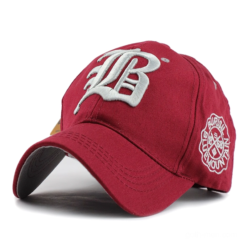 Burgundy red gothic baseball cap with silver letter embroidery and side logo - vampire-inspired design