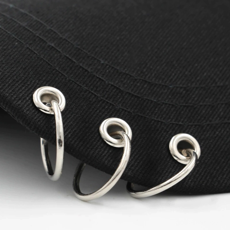 Gothic cap multiple view collage demonstrating design versatility and metal details
