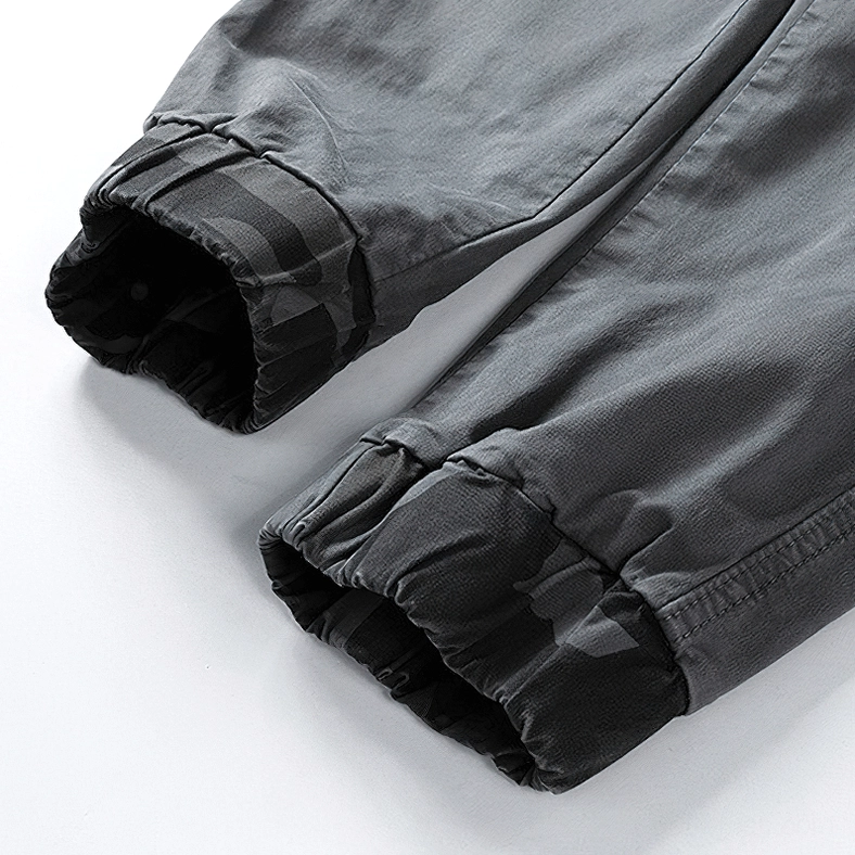 Gothic cargo joggers full back view showcasing alternate style streetwear design