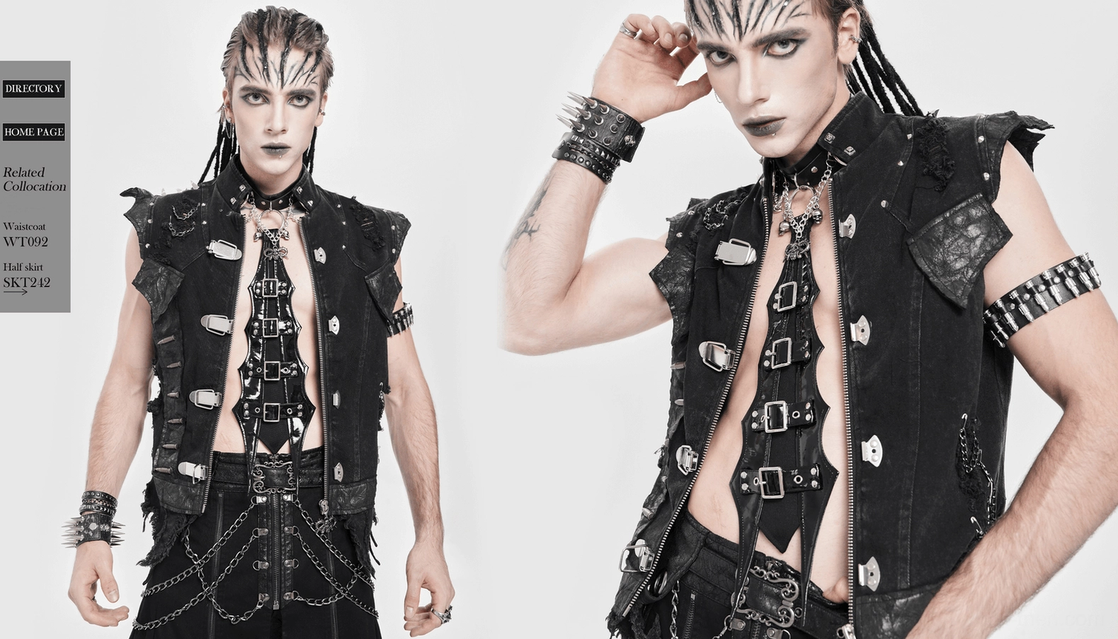 Gothic choker layered styling showing versatility as part of complete goth outfit ensemble