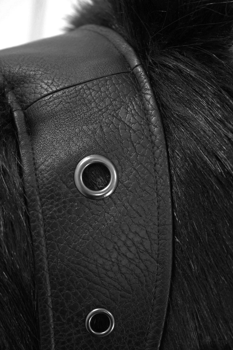 Gothic punk coat waist belt and buckle adjustment system for fitted silhouette