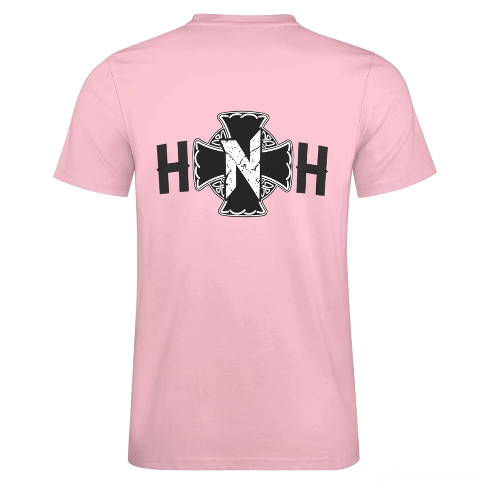 Gothic crew neck t-shirt navy color front display