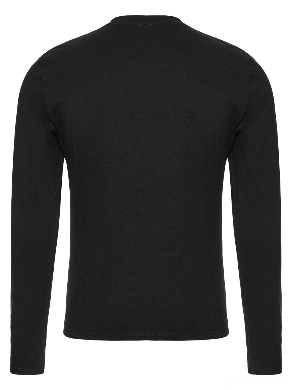 Black gothic cyberpunk armor sweatshirt rear flat lay showing solid back and structured crew neckline