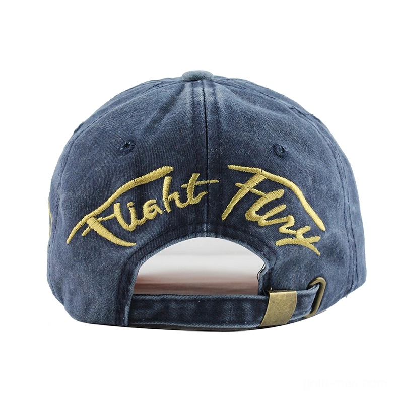 Gothic baseball cap back view with adjustable strap closure and Flight Fury lettering