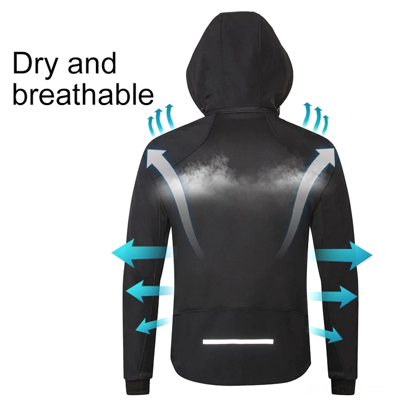 Black gothic fleece jacket size comparison showing fit across multiple sizing options