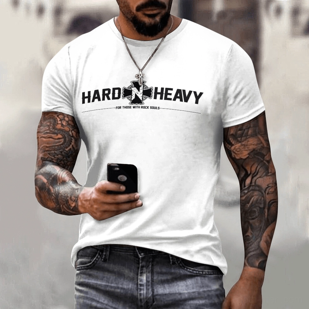 Gothic graphic t-shirt navy variant flat lay display