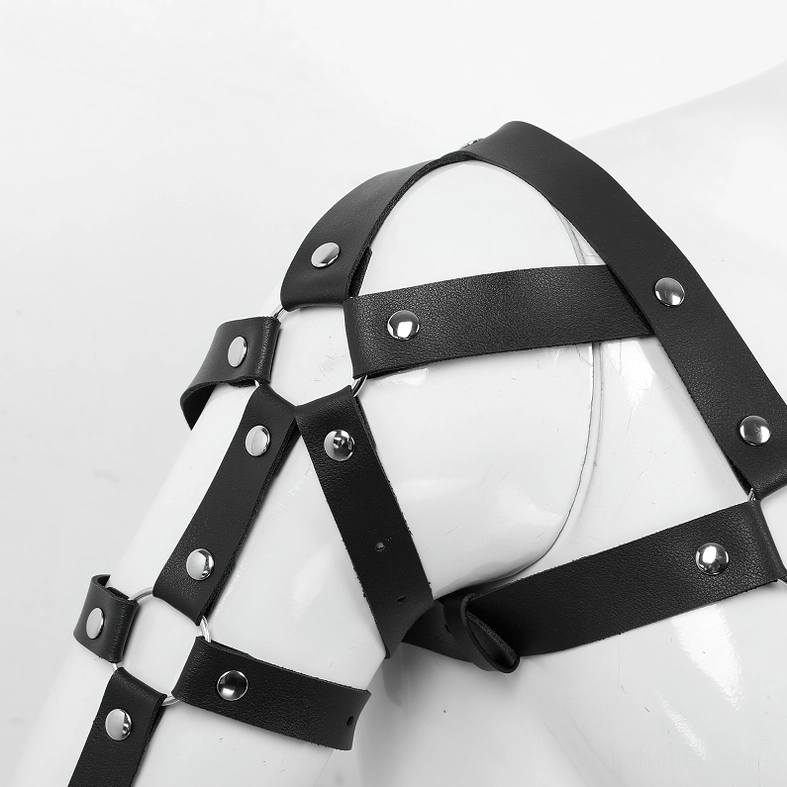Leather harness wrist circumference strap adjustment flexible design customizable fit