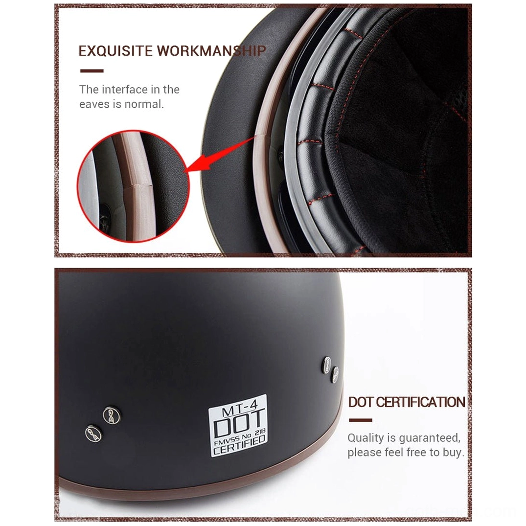 Interior construction of gothic motorcycle helmet showing breathable padding and DOT certification label