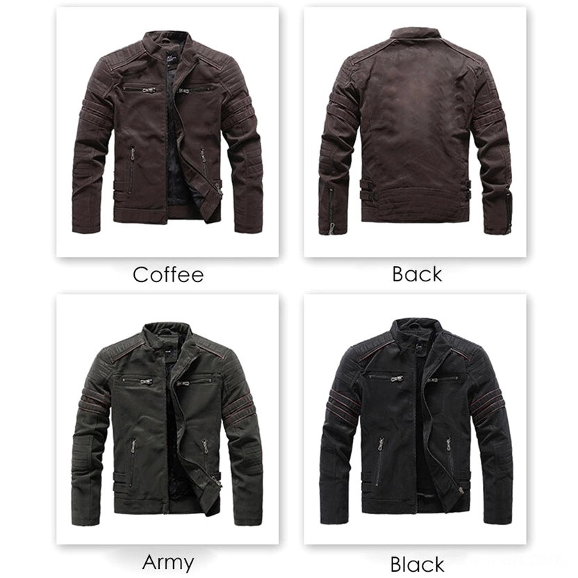 Gothic PU leather biker jacket detail showcase featuring zippers, hardware and tactical design elements