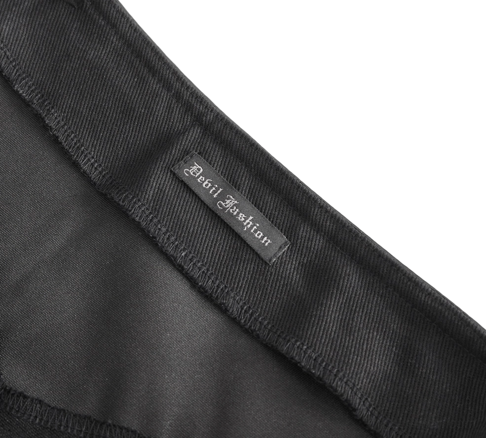 Gothic kilt leather panel texture and construction detail - material quality showcase