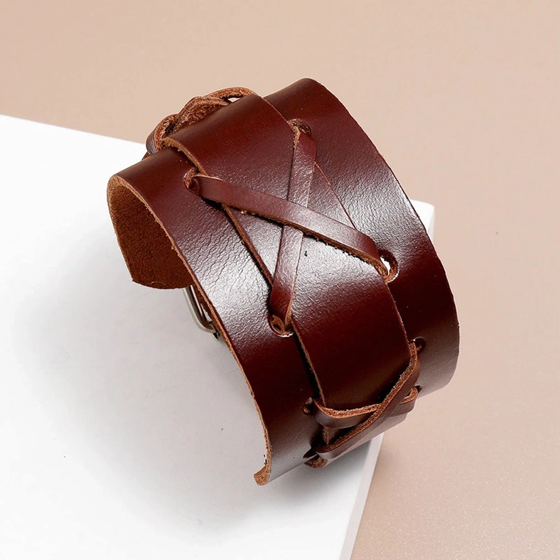 Gothic Wide Leather Cuff Bracelet - Complete Product Overview and Design Features