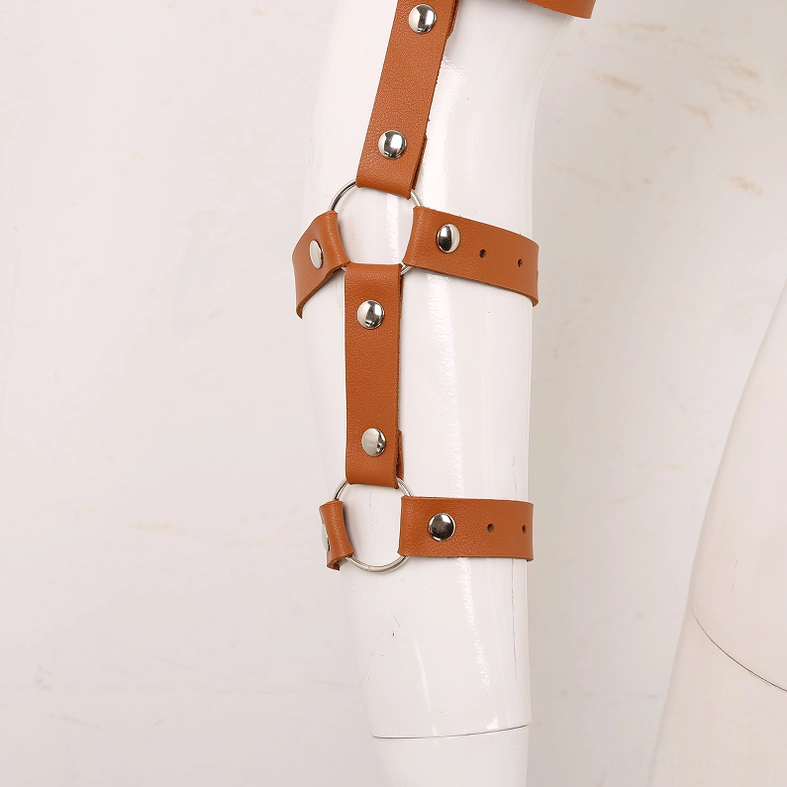 Gothic leather chest harness premium craftsmanship adjustable pullover buckle system