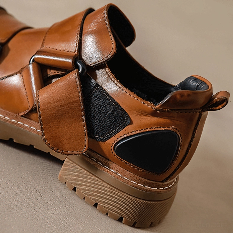 Gothic platform loafers collection showcase featuring all colorways with metallic strap details