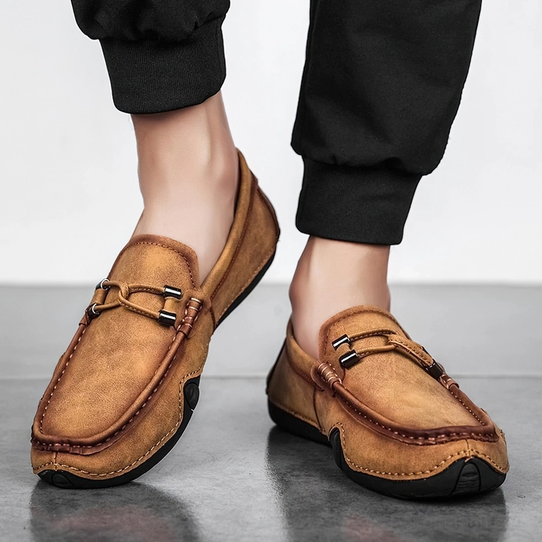 Alternative mens loafers highlighting vegan-friendly PU leather ethical material choice