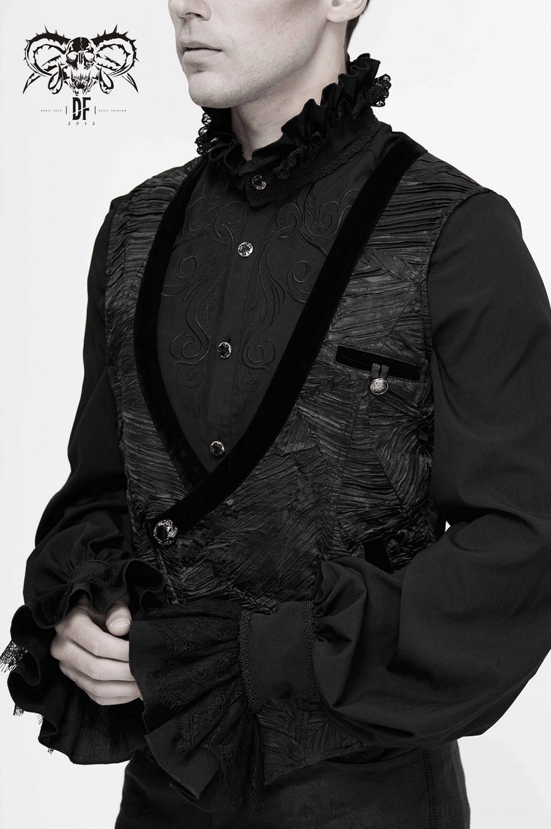 Gothic men's waistcoat styling inspiration for formal gothic events and nightlife occasions