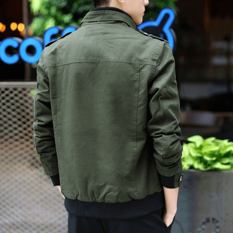 Darkwave Military Jacket – Back View and Overall Silhouette Profile