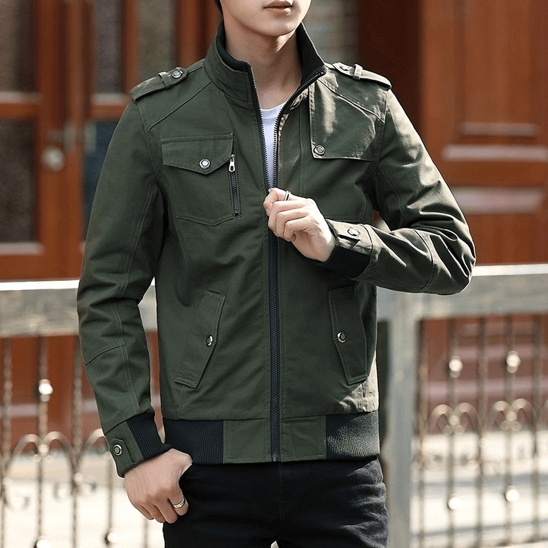 Gothic Military Stand Collar Jacket – Multiple Color Variants Comparison