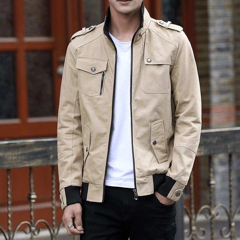 Military Stand Collar Jacket – Sleeve and Shoulder Construction Detail