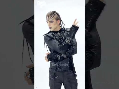 Alternative Gothic Pentagram Chain Top - Stage Performance Look