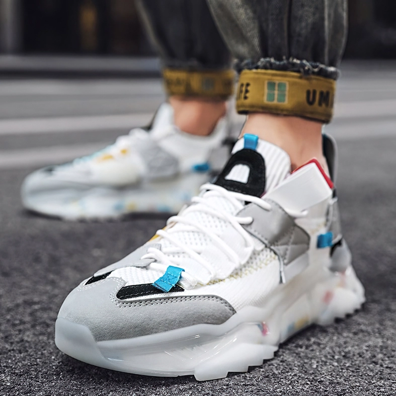 Sweat-absorbant gothic platform sneaker with PU leather insole and soft platform cushioning