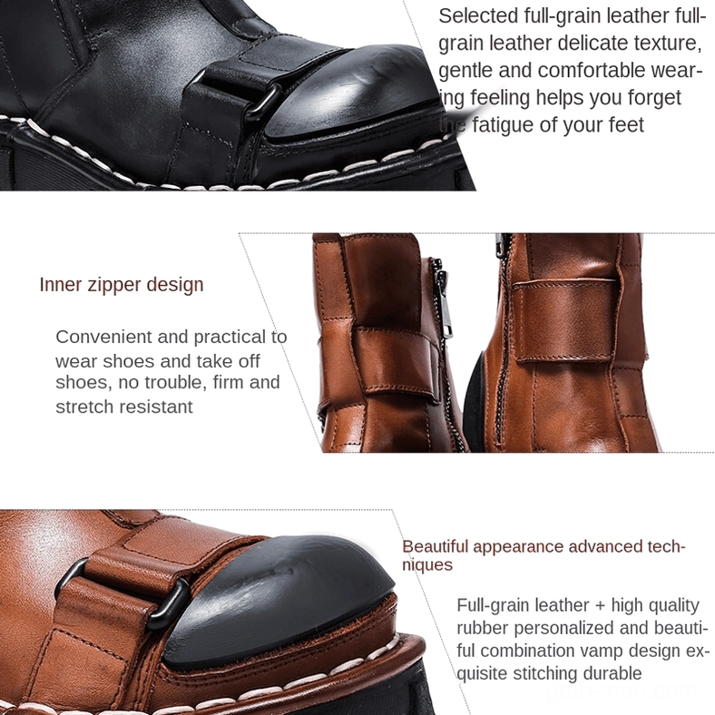 Gothic punk boots pair comparison showing color variations and style consistency across the collection