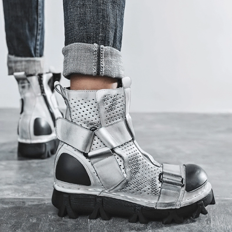 Fashion pairing suggestions for gothic punk boots with alternative clothing and dark aesthetic wardrobe